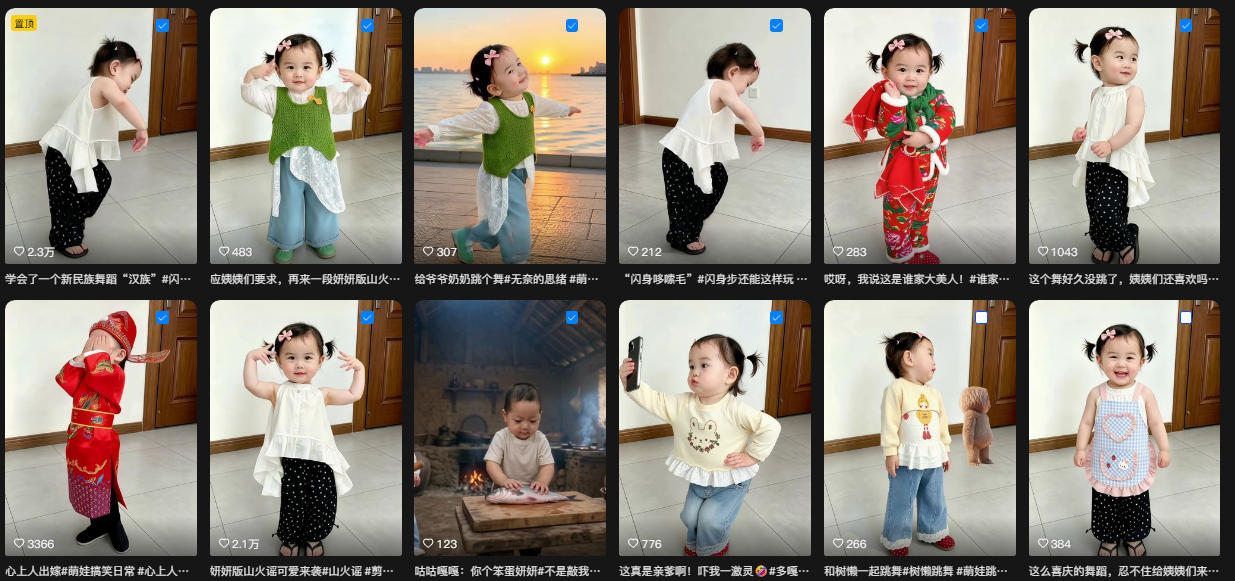 抖音16W粉丝博主的AI萌娃跳舞视频教学,可做视频挂载剪映拉新 各个平台的创作者分成 收徒等多种变现方式,单月1W